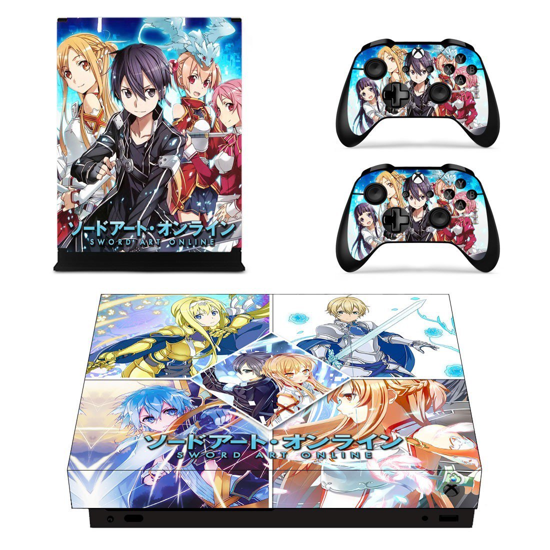 Sword Art Online decal skin sticker for Xbox One X console and controllers