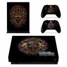 Black Panther decal skin sticker for Xbox One X console and controllers