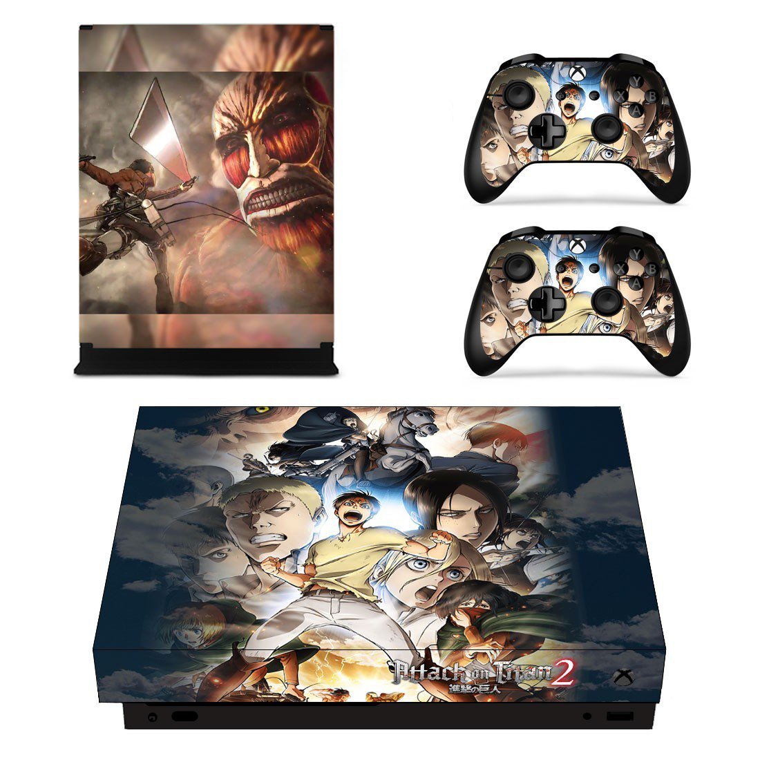 Attack on Titan 2 decal skin sticker for Xbox One X console and controllers