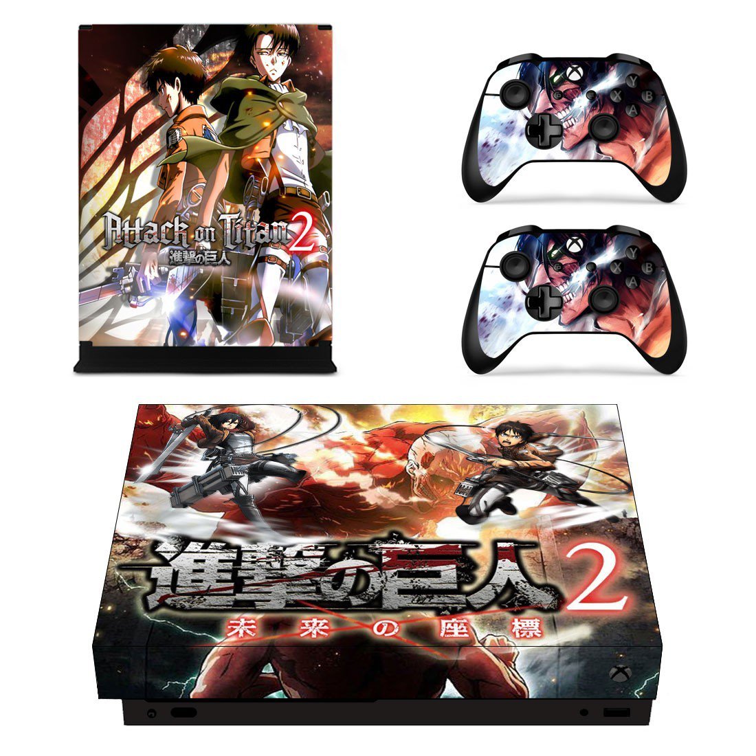 Attack on Titan 2 decal skin sticker for Xbox One X console and controllers