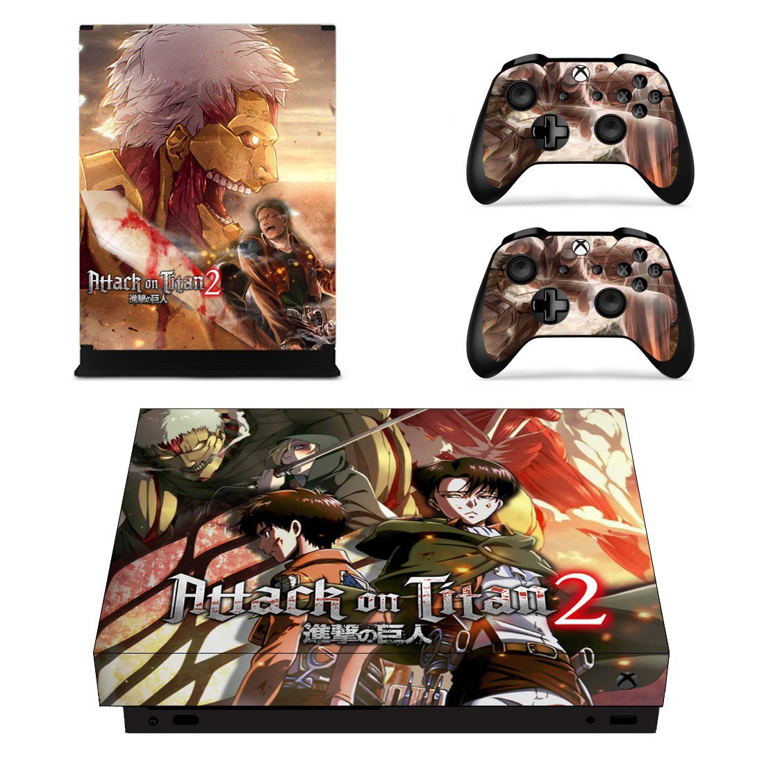 Attack on Titan 2 decal skin sticker for Xbox One X console and controllers