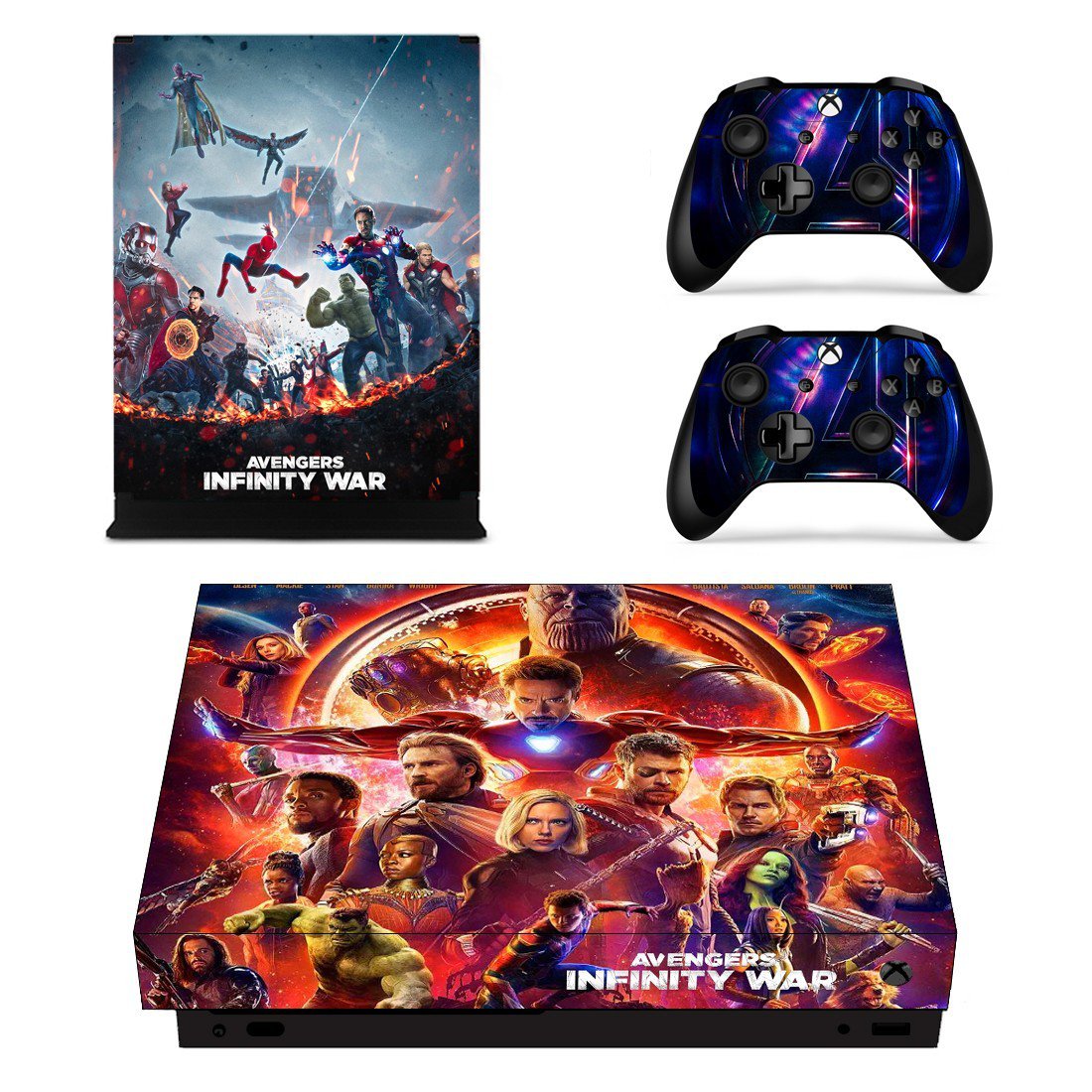 Avengers infinity war decal skin sticker for Xbox One X console and controllers