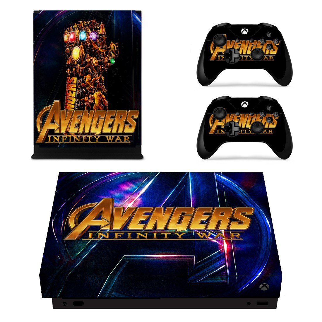 Avengers infinity war decal skin sticker for Xbox One X console and controllers