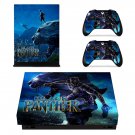 Black Panther decal skin sticker for Xbox One X console and controllers