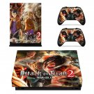 Attack on Titan 2 decal skin sticker for Xbox One X console and controllers