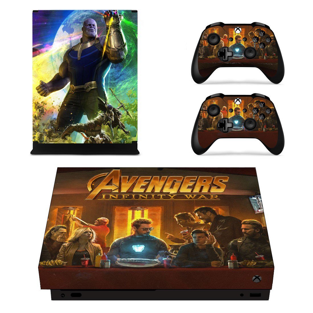 Avengers infinity war decal skin sticker for Xbox One X console and controllers