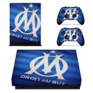 Olympique de Marseille decal skin sticker for Xbox One X console and controllers
