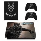 Black Panther decal skin sticker for Xbox One X console and controllers
