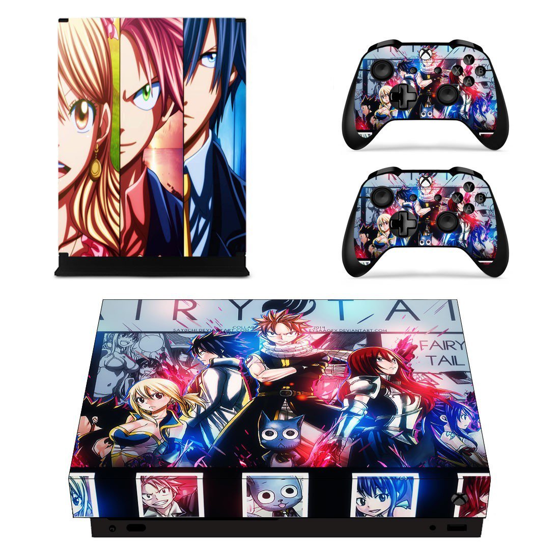 Fairy Tail decal skin sticker for Xbox One X console and controllers