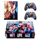 Fairy Tail decal skin sticker for Xbox One X console and controllers