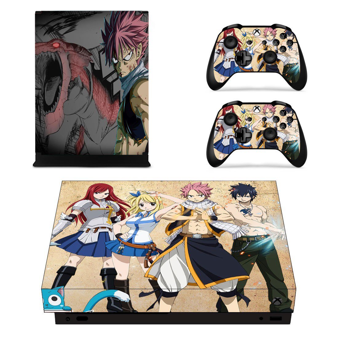 Fairy Tail decal skin sticker for Xbox One X console and controllers
