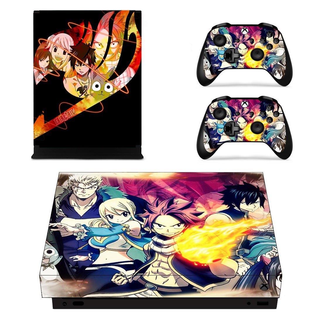Fairy Tail decal skin sticker for Xbox One X console and controllers