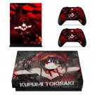 Kurumi tokisaki decal skin sticker for Xbox One X console and controllers