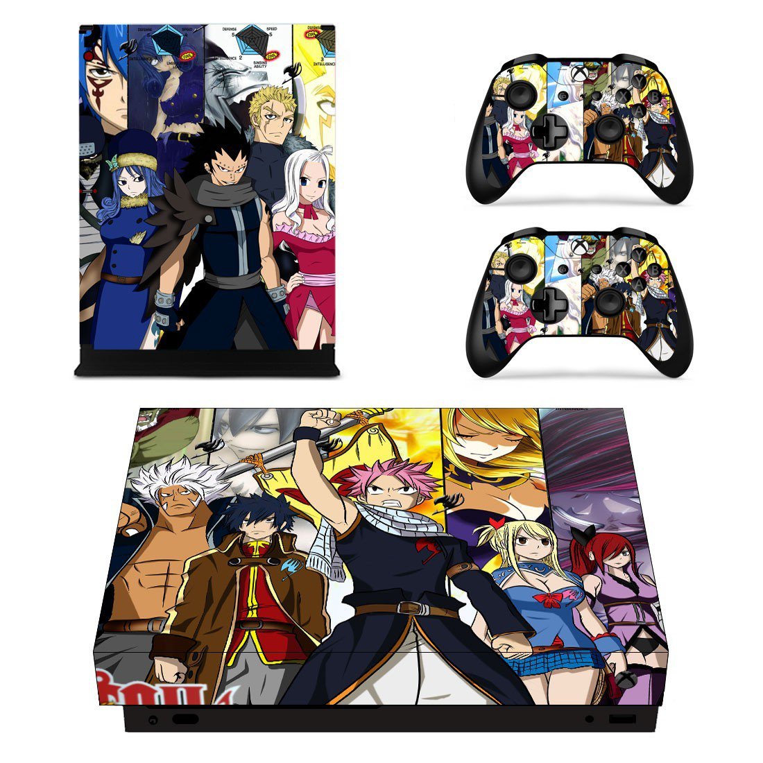 Fairy Tail decal skin sticker for Xbox One X console and controllers