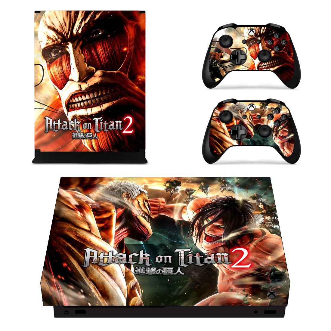 Attack on Titan 2 decal skin sticker for Xbox One X console and controllers