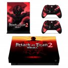 Attack on Titan 2 decal skin sticker for Xbox One X console and controllers