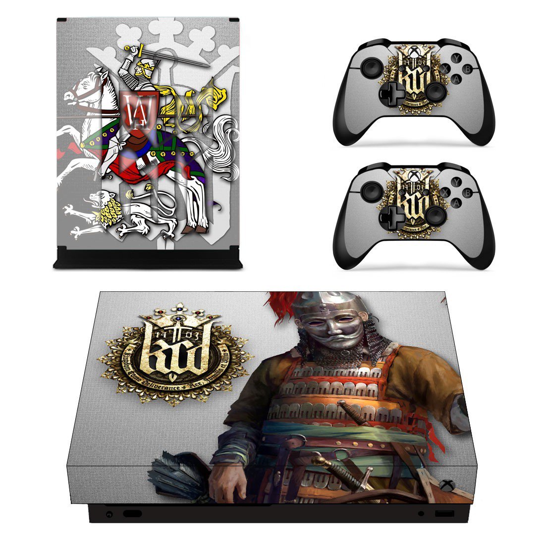 Kingdom Come Deliverance decal skin sticker for Xbox One X console and controllers