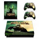 Black Panther decal skin sticker for Xbox One X console and controllers