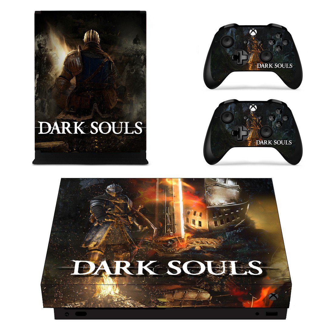 Dark Souls decal skin sticker for Xbox One X console and controllers