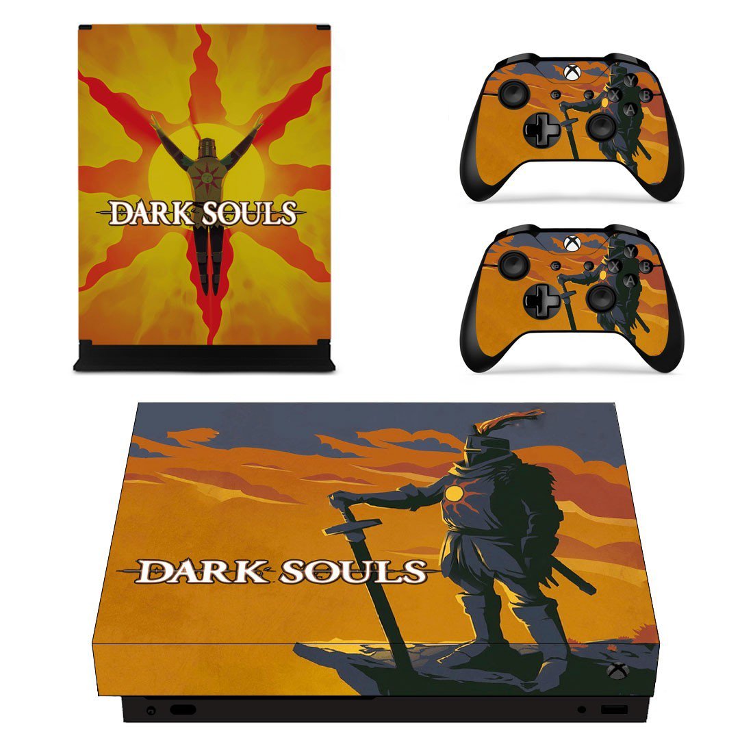 Dark Souls decal skin sticker for Xbox One X console and controllers