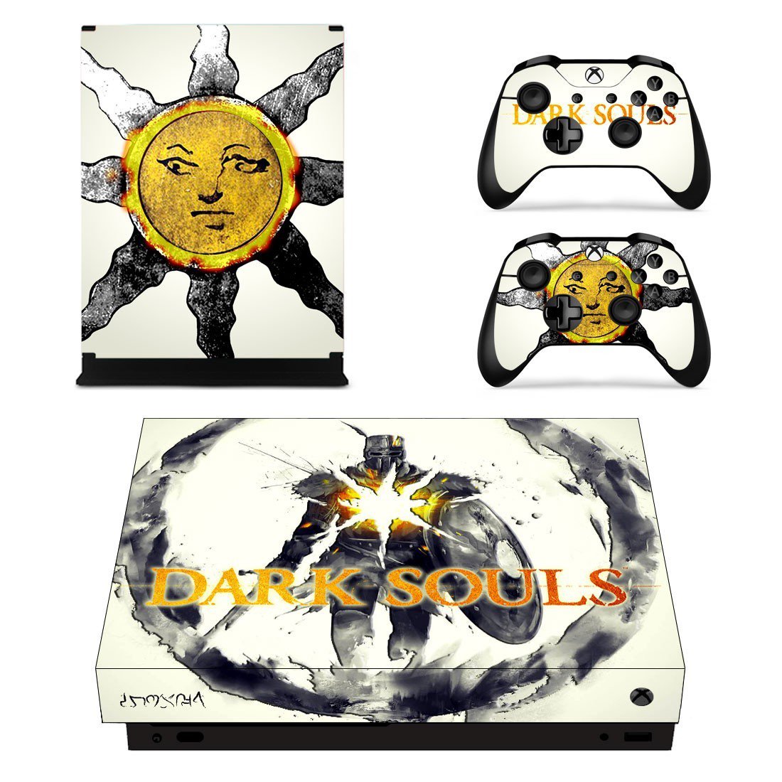 Dark Souls decal skin sticker for Xbox One X console and controllers