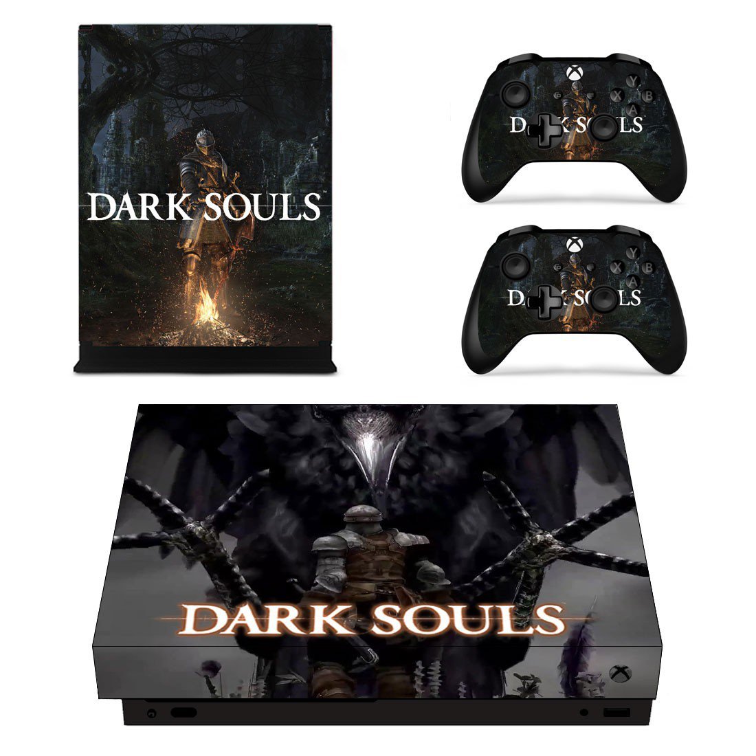 Dark Souls decal skin sticker for Xbox One X console and controllers