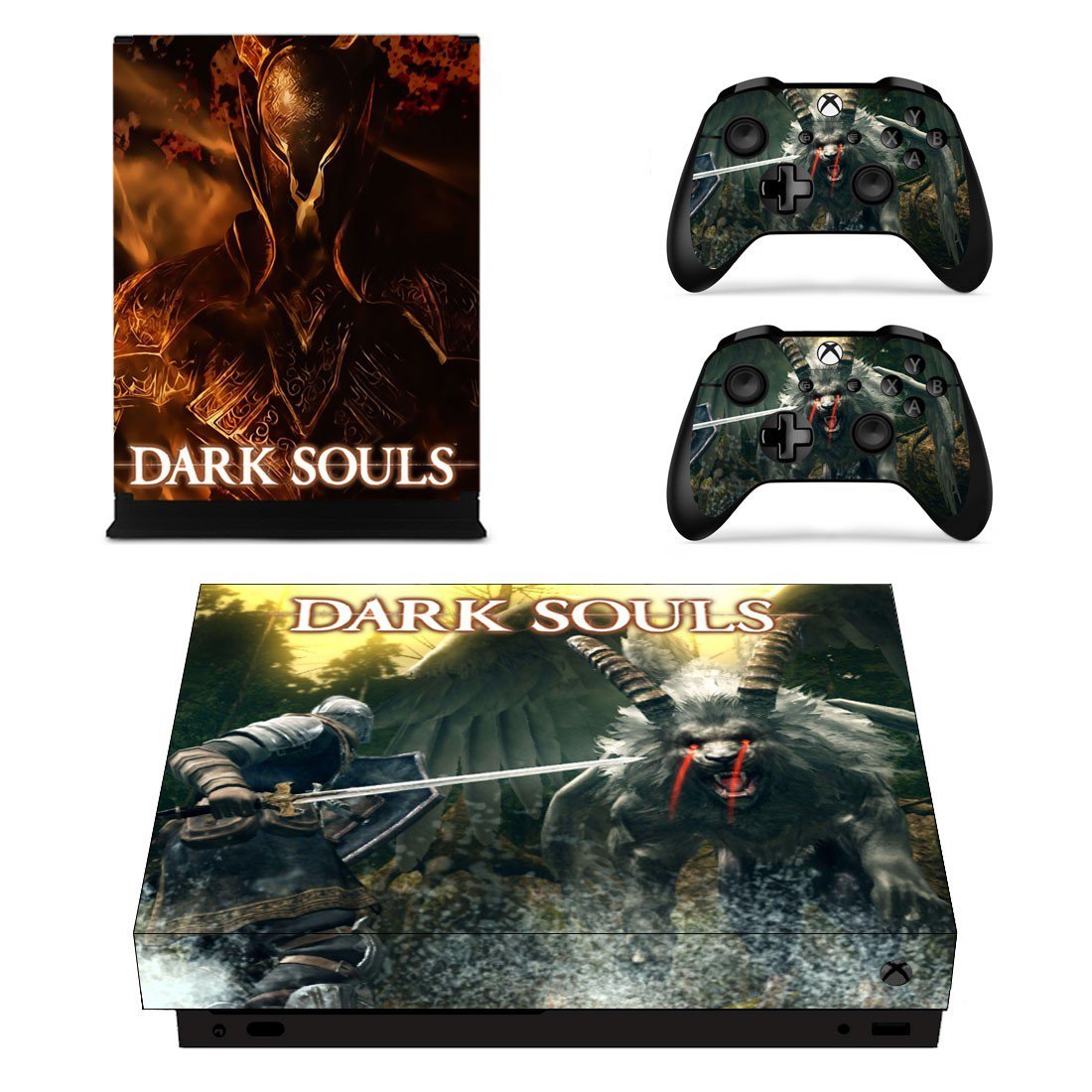 Dark Souls decal skin sticker for Xbox One X console and controllers