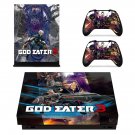 God Eater 3 decal skin sticker for Xbox One X console and controllers