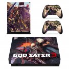 God Eater 3 decal skin sticker for Xbox One X console and controllers