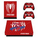 Spider Man decal skin sticker for Xbox One X console and controllers