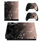 Black Rose gold marble decal skin sticker for Xbox One X console and controllers