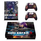 God Eater 3 decal skin sticker for Xbox One X console and controllers