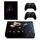 Vampyr decal skin sticker for Xbox One X console and controllers