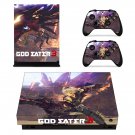 God Eater 3 decal skin sticker for Xbox One X console and controllers