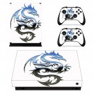 Cafepress dragon triabal decal skin sticker for Xbox One X console and controllers