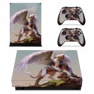 Winged Lion decal skin sticker for Xbox One X console and controllers