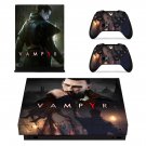 Vampyr decal skin sticker for Xbox One X console and controllers