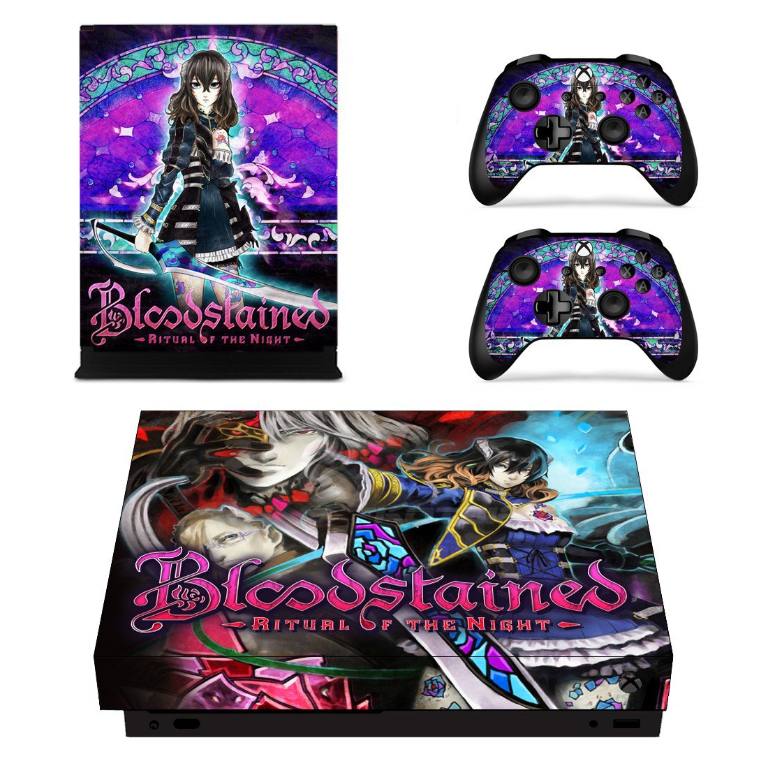 Bloodstained Ritual of the Night decal skin sticker for Xbox One X console and controllers
