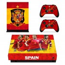 Spain National FT decal skin sticker for Xbox One X console and controllers