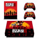 Red Dead Redemption 2 decal skin sticker for Xbox One X console and controllers