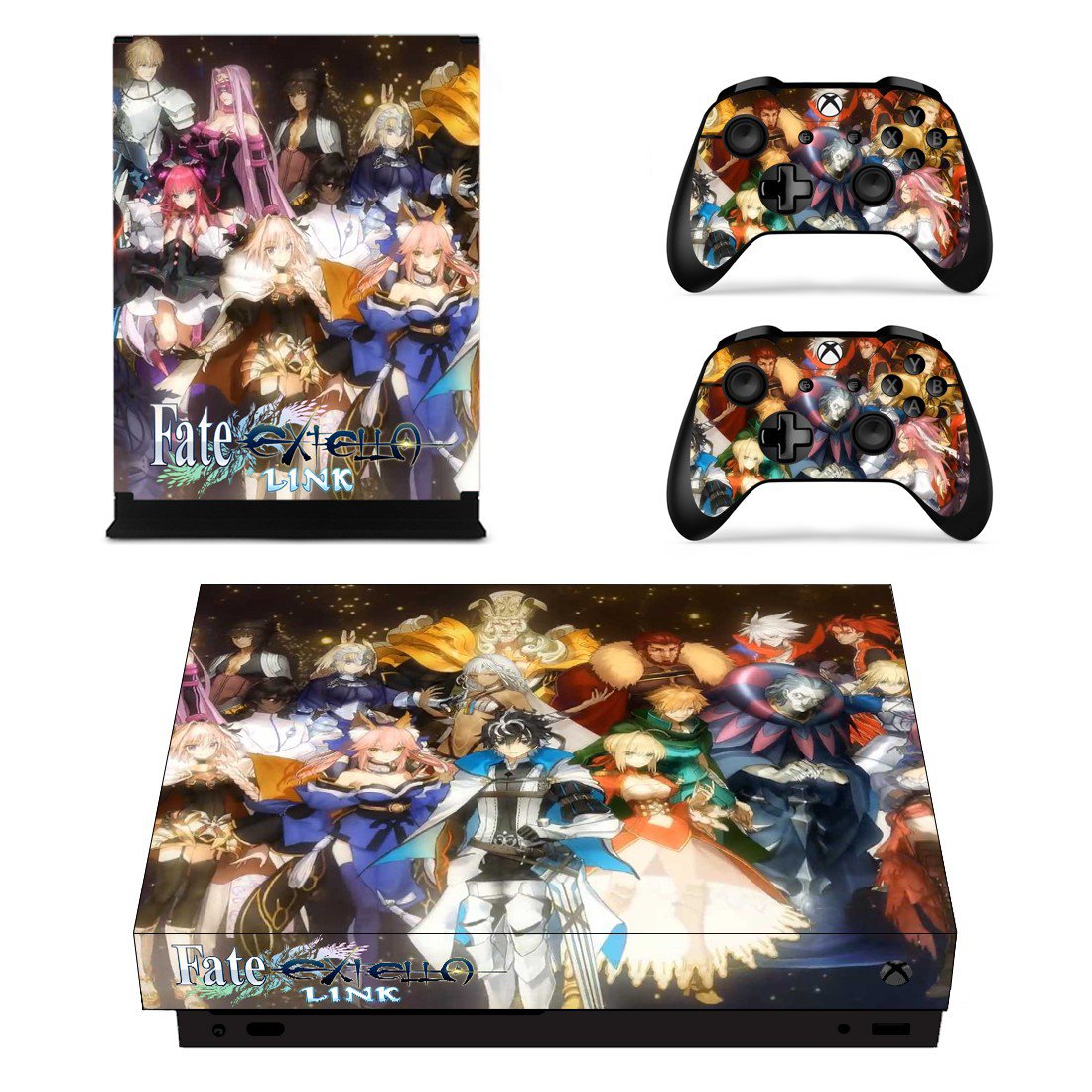 Fate Extella decal skin sticker for Xbox One X console and controllers