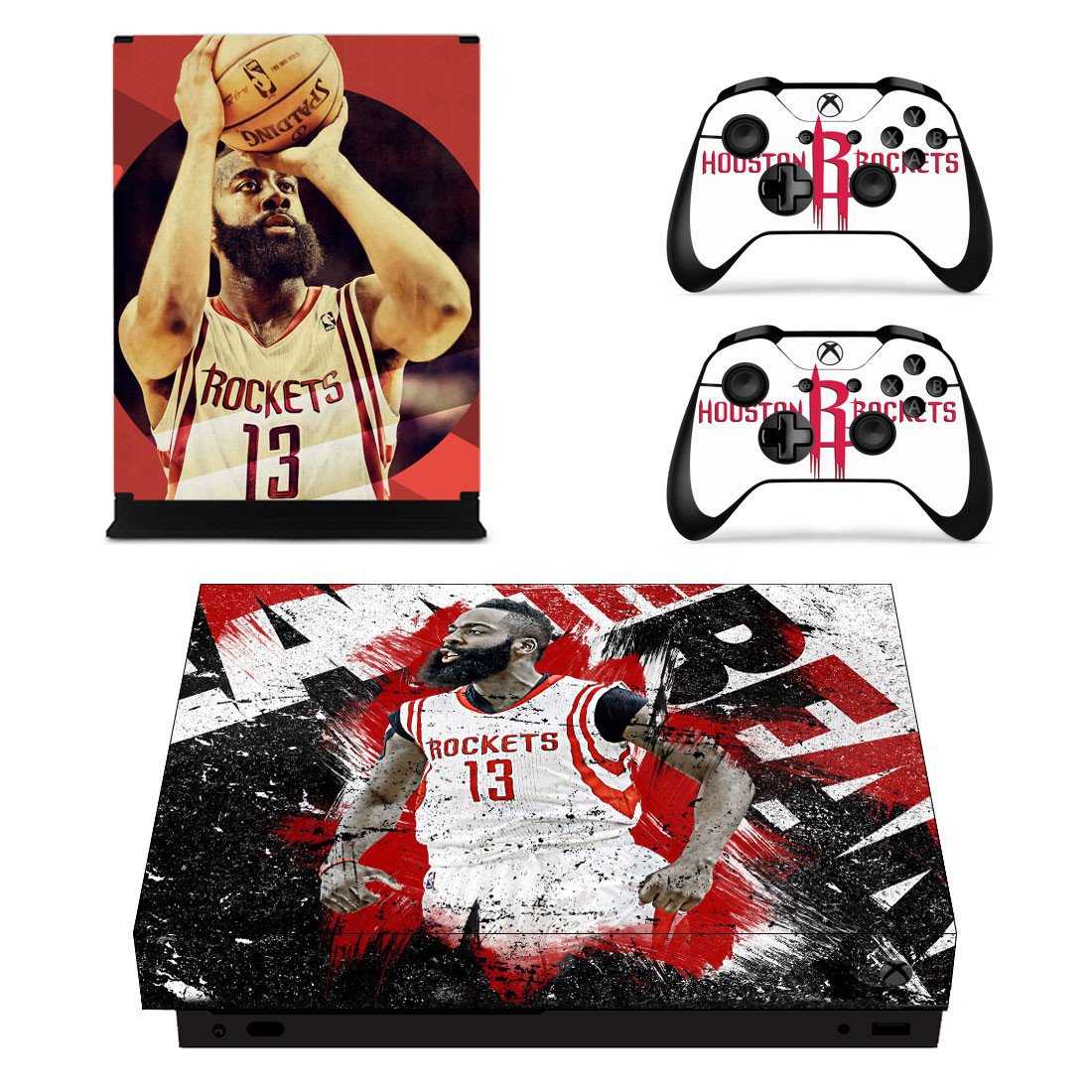 James Harden decal skin sticker for Xbox One X console and controllers