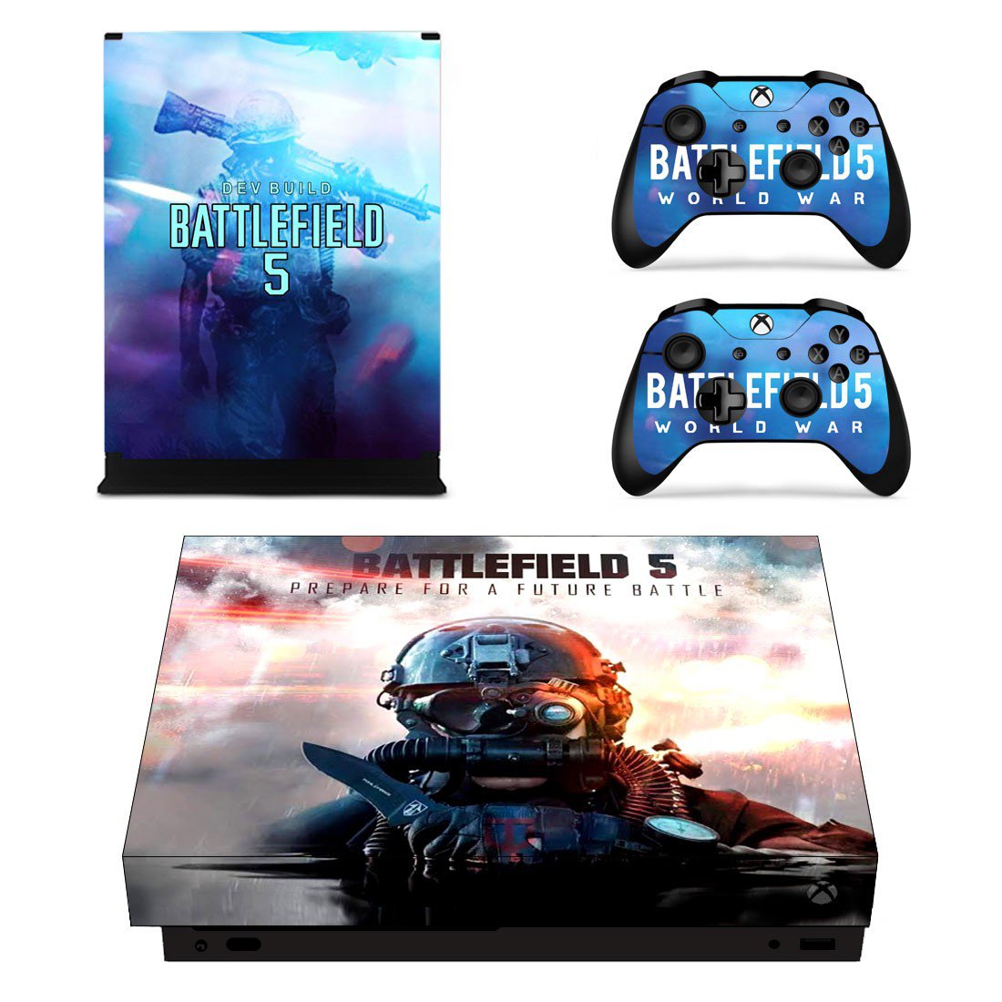 Battlefield 5 decal skin sticker for Xbox One X console and controllers