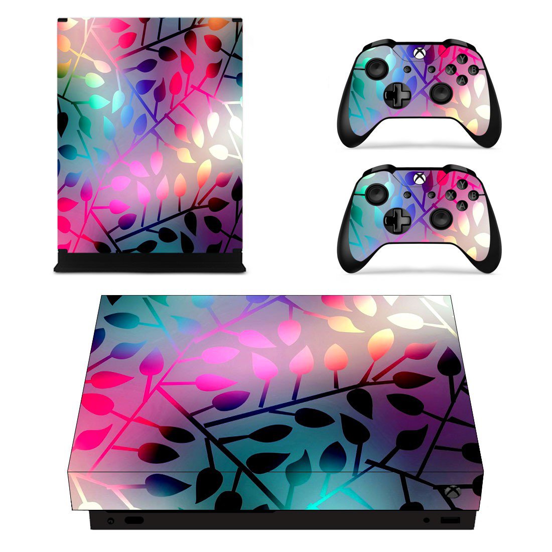 Abstract wallpaper decal skin sticker for Xbox One X console and controllers