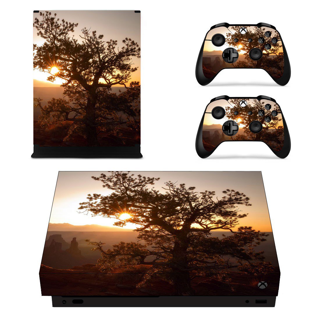 Tree Wallpaper decal skin sticker for Xbox One X console and controllers