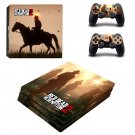 Red Dead Redemption 2 decal skin sticker for PS4 Pro console and controllers