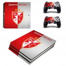 Red Star Belgrade decal skin sticker for PS4 Pro console and controllers
