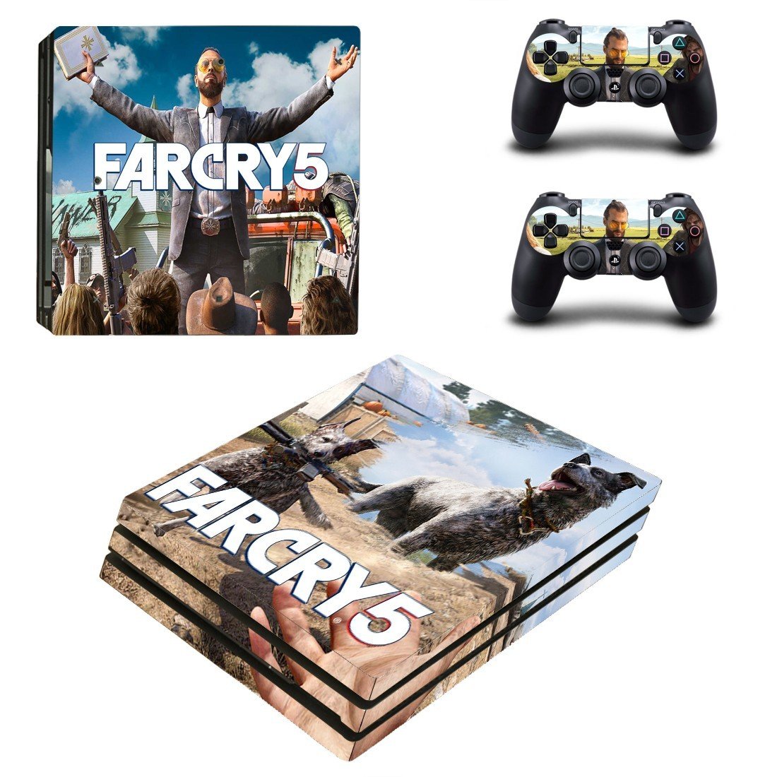 Far Cry 5 decal skin sticker for PS4 Pro console and controllers