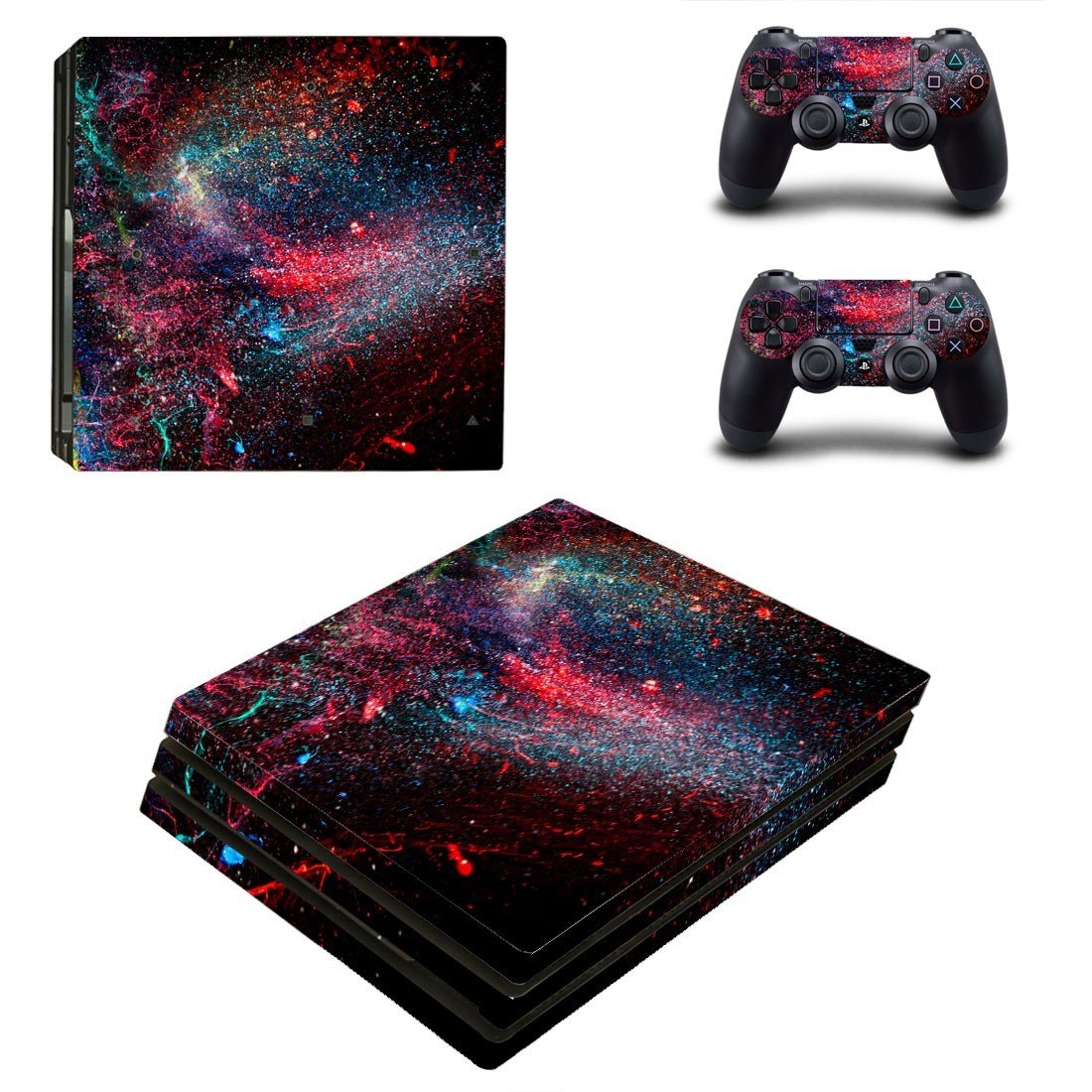 Galaxy Scene decal skin sticker for PS4 Pro console and controllers