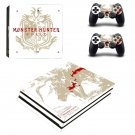 Monster Hunter World decal skin sticker for PS4 Pro console and controllers